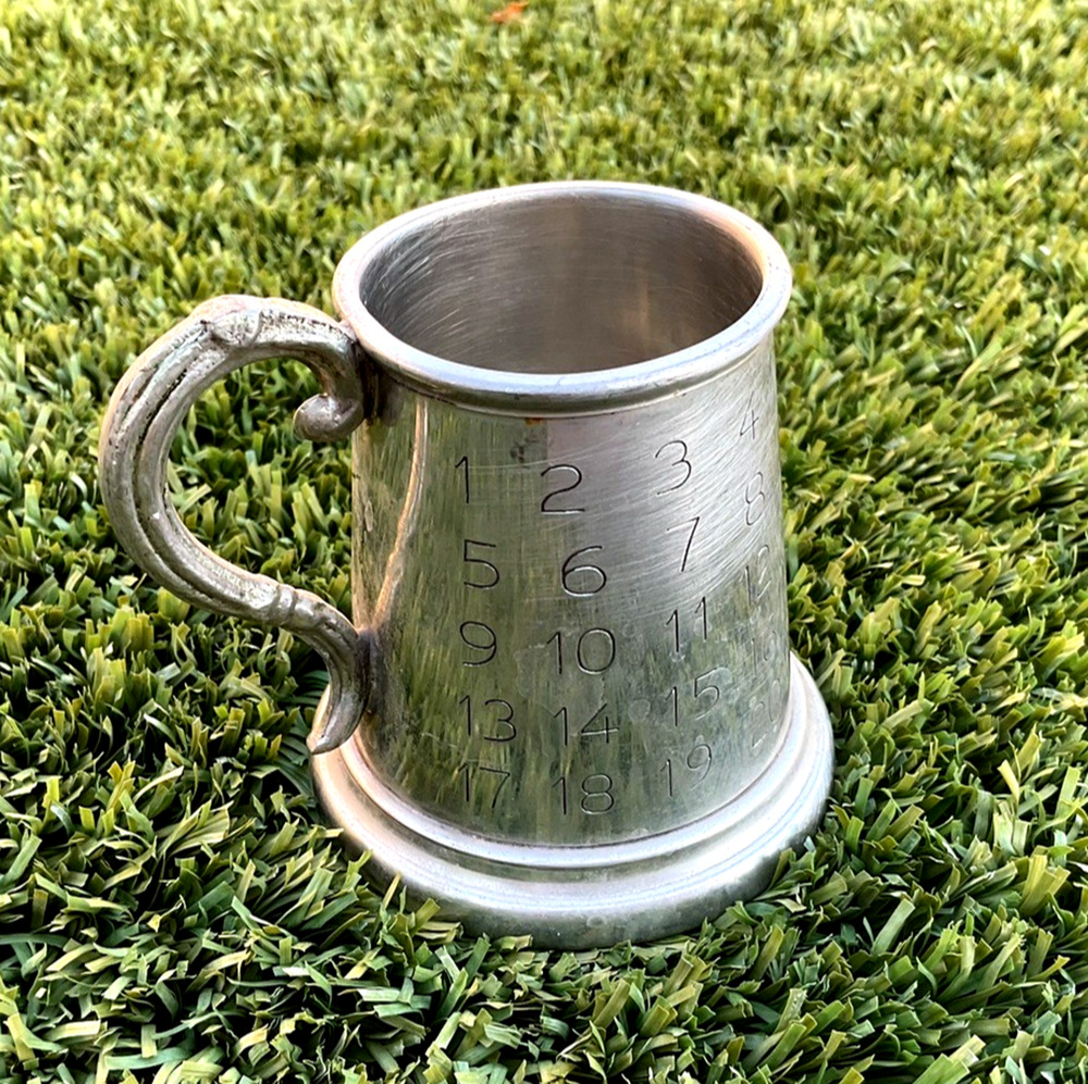 Vintage Pewter ABC 123 Child Baby Mug Cup Stein Sheffield England